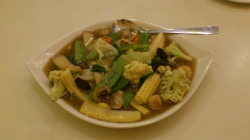 mixed vegetable, stir fried vegetable, red bean restaurant, jakarta