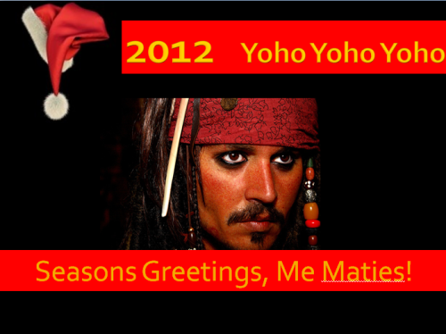 Captain Jack Sparrow 2012 Seasons Greetings