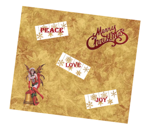 peace love joy christmas card