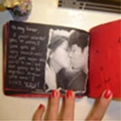 mini scrap book, love scrap book for valentine's day